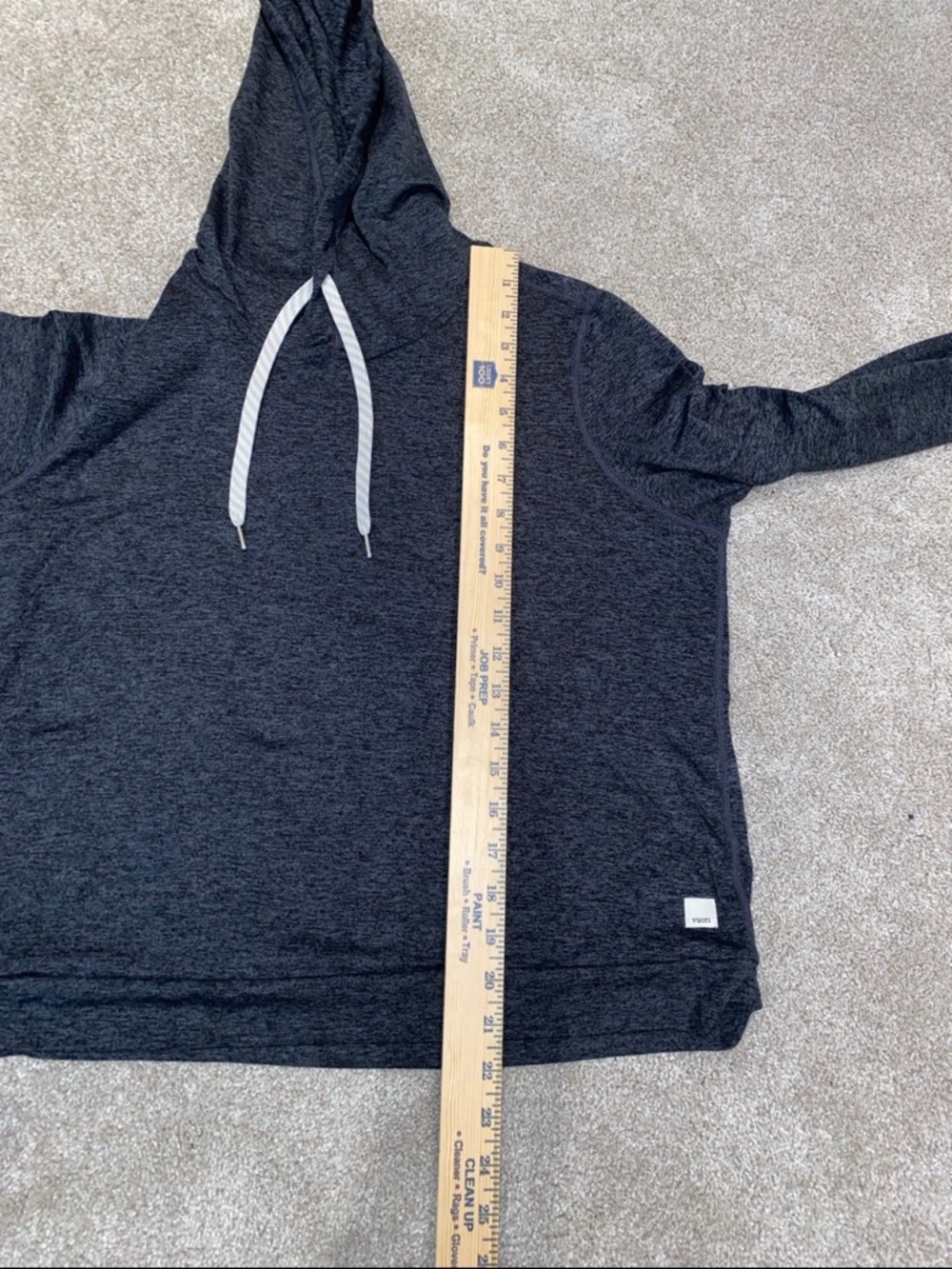 Vuori Halo Essential Hoodie Pullover DreamKnit Charcoal Gray Woman’s L - Picture 7 of 7